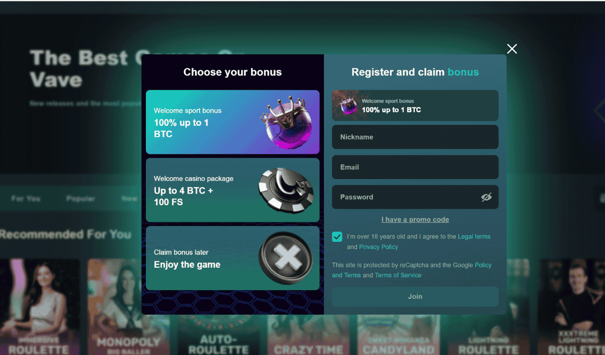 Crypto casino no deposit bonus